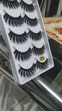 Pestañas postizas 3D de visón, pestañas largas y esponjosas hechas a mano, utensilios de maquillaje para ojos G800, 5 pares