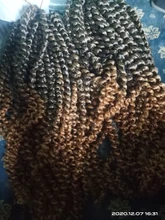 Trenzas de pelo rizado Afro de reina moderna, degradado largo, 12 pulgadas, Marlybob, ganchillo, 24 raíces/paquete, tejido de cabello sintético trenzado de ganchillo
