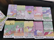 Cartas de Tarot de unicornio de cristal, guía, adivinación, Destino, Juego de mesa, 78 cartas/juegos