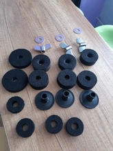 Juego de tambor práctico, fieltro de platillo, mangas, tuercas y arandelas de ala, accesorios de soporte de platillo Hi-Hat