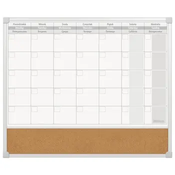 

Board-planning for the month Magn-marker/Cork 60x50 cm, aluminum frame, eco, "2x3" tpc01/C65