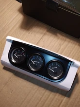 Kit de tres relojes medidores para auto, accesorio indicador de temperatura de aceite, temperatura de agua y presión de aceite, 52 mm, sensor 3 en 1