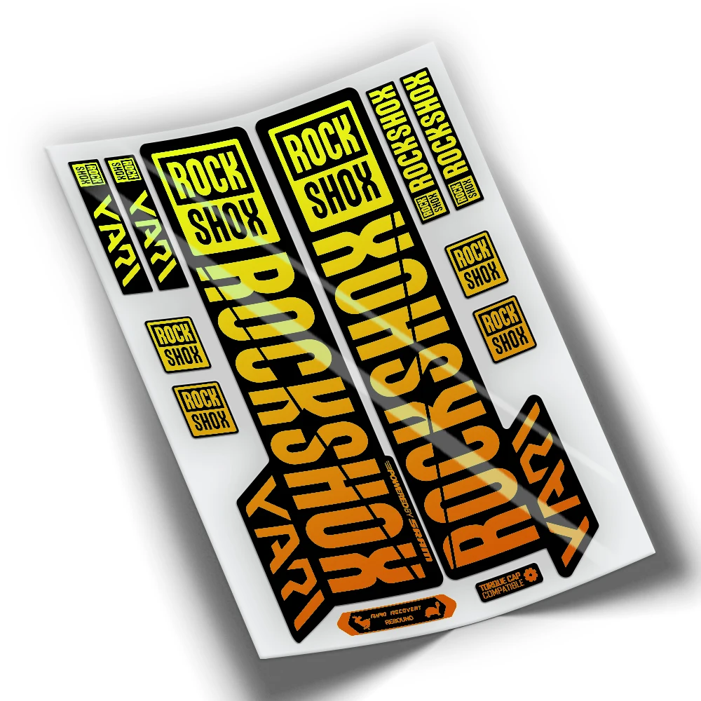 Adesivi Rock Shox Yari Degraddato Rockshox Wp308 Adesivi Per Mountain Bike Adesivi Per Ciclismo Accessori Per Bici