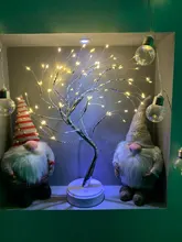 Night-Light Table-Lamp Battery-Operated Bedside Copper-Wire Tree Bedroom Home-Decoration