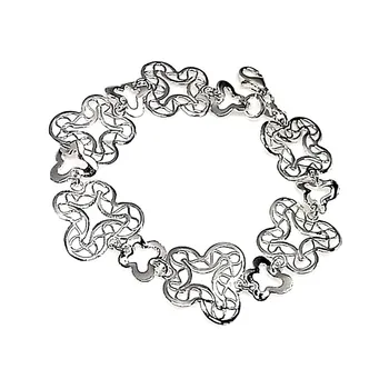 

Law silver bracelet 925m smooth link irregular [AB0108]
