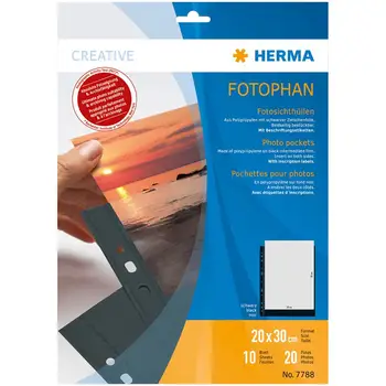 

Fotophan 20x30 black 10 sheets 7788 Herma6.35