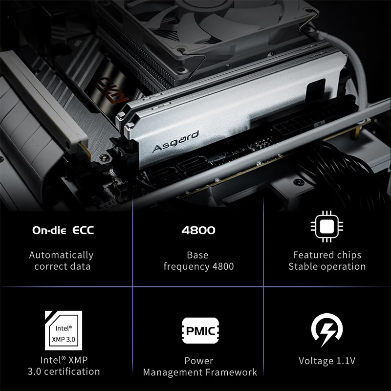 Desktop Ram Memory Asgard T3 DDR4 8GB 16GB 3200MHz 3600mhz DRAM Module Memory Ram Desktop RAM 16GB 3600MHz DDR4 Ram