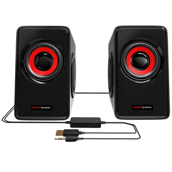 

Mars Gaming MS1, Gaming 10W speakers, Subwoofer, 3.5mm Jack, pc/Mac/smartphone/tablet, black and red