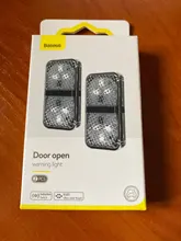 Baseus-luz de advertencia de puerta de coche, luces Flash anticolisión, señal magnética inalámbrica, 6 LED, 2 uds.