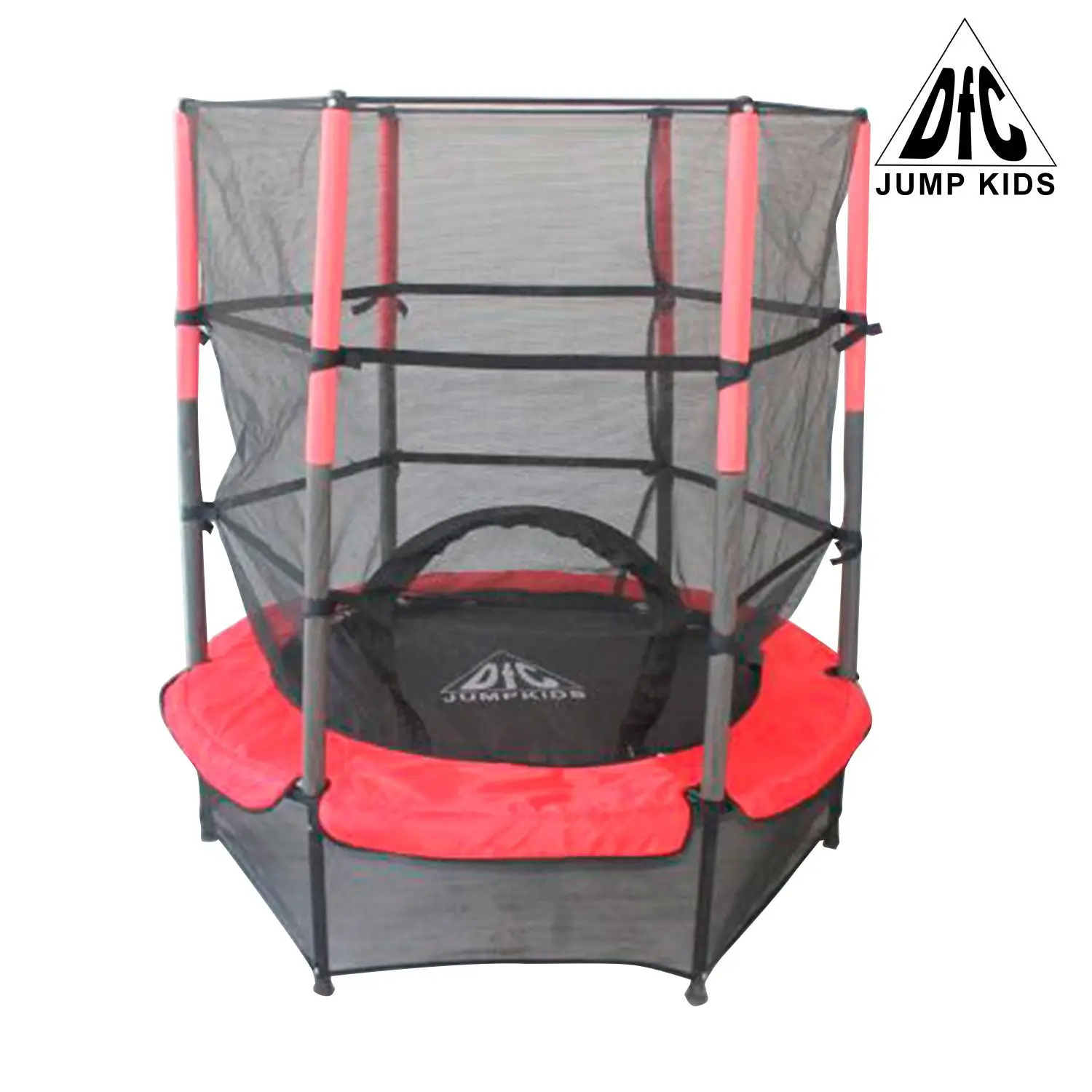 Батут DFC JUMP KIDS 55" красн/сер сетка (137см) | Спорт и