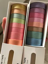 Kevin & sasa Crafts-juego de 8 rollos de cinta adhesiva de Color sólido, cinta adhesiva para Scrapbooking, papelería