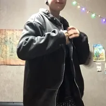 Sudadera de gran tamaño con cremallera para mujer, ropa de calle holgada de manga larga, chaqueta de estilo coreano, tops con cremallera para mujer, Sudadera con capucha negra 2020