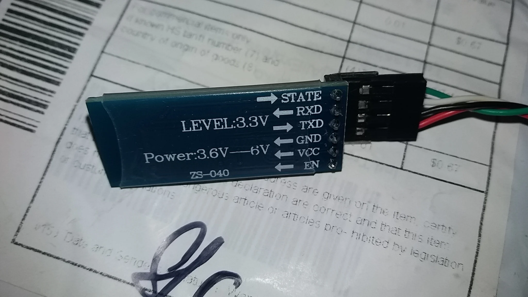 Отзыв о товаре HC-05 HC 05 hc-06 HC 06 RF беспроводной Bluetooth-модуль приемопередатчика RS232конвертер TTL в UART и адаптер для arduino от пользователя R***o