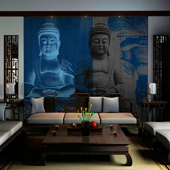 

Wall mural-three incarnations of Buddha - 300x231 cm