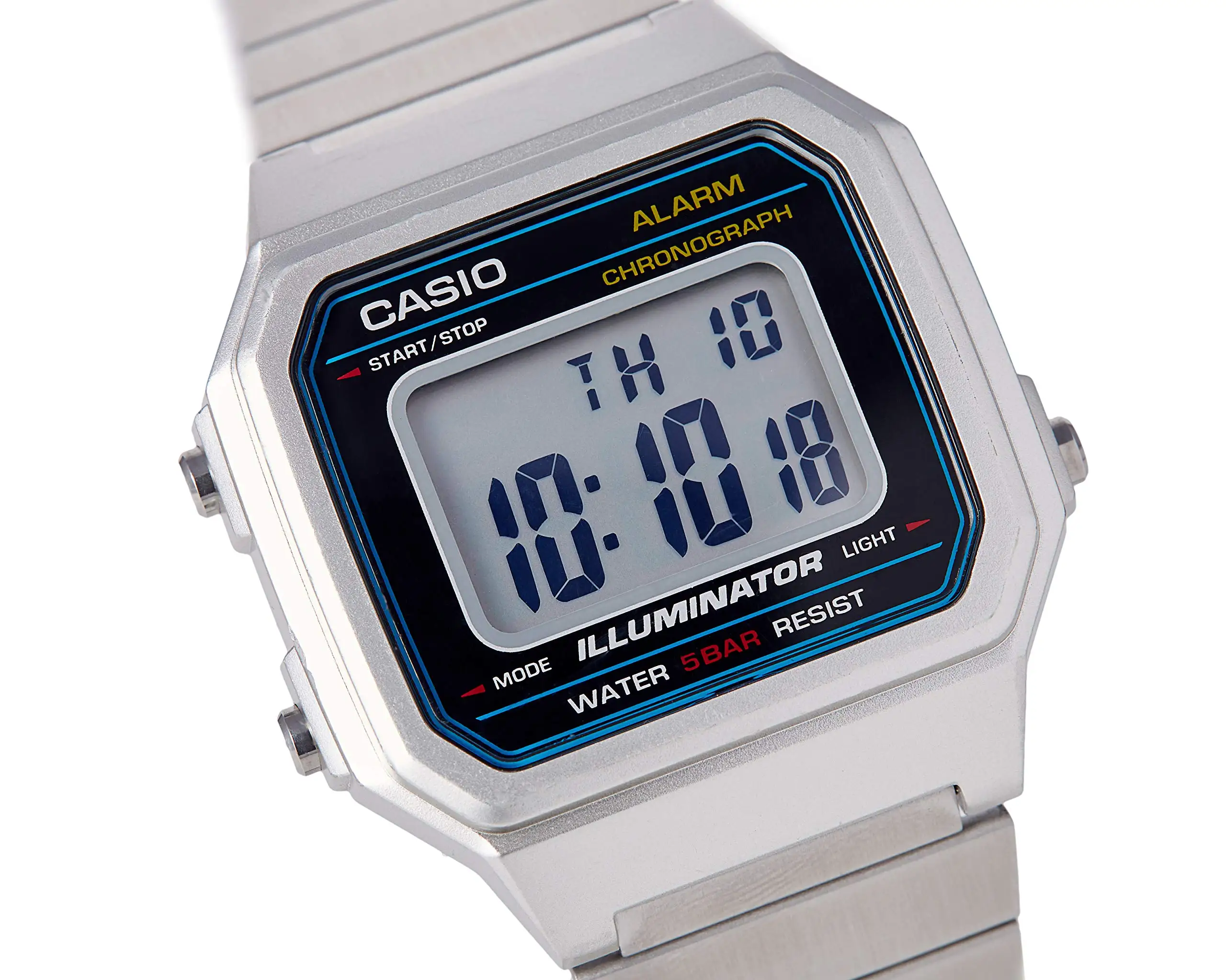 Retro Casual Casio Digital Watch B650wd-1a Steel Strap Alarm Led Light -  Digital Wristwatches - AliExpress