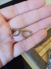 20 piezas de gafas de sol con dijes 29x20mm colgantes de Color plata bronce tibetano joyería antigua para hacer manualidades hechas a mano