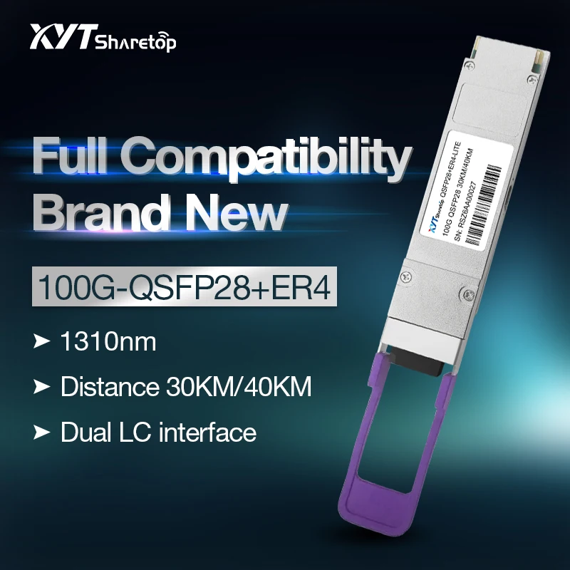 

Shareop 100G single mode optical transceiver module QSFP-100G-ER4-Lite LC port 30km/40km compatible with Cisco Huawei H3C switch