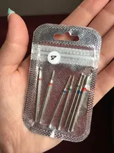 Rotery-fresas para taladro eléctrico, juego de 7pcs de brocas de diamante para limar y cortar cutículas y uñas en manicura y pedicura