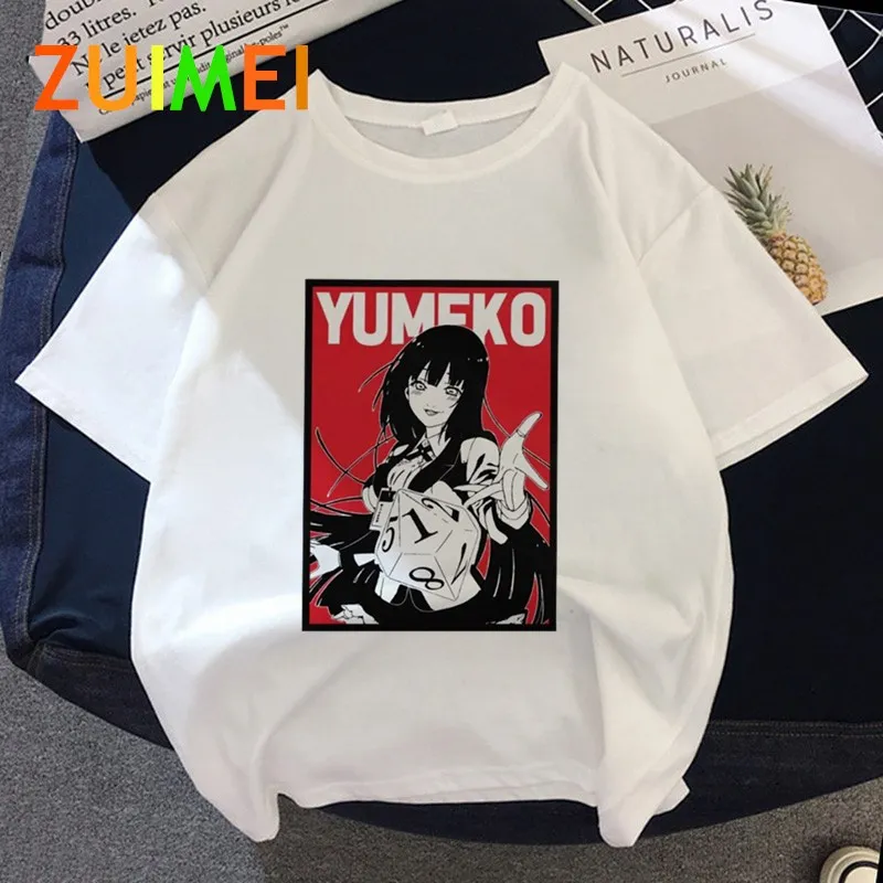 Женская футболка с принтом манга Kakegurui Yumeko Jabami японское аниме топы 2020 летняя