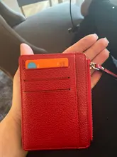 1PC pequeño de crédito cartera Multi-tarjeta de paquete de moda de la PU de la función de la cremallera Ultra-Delgado organizador caso estudiante mujeres monedero de la moneda