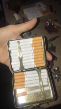 Cigarette-Case Vintage Gift-Box Metal with for 20pcs 1pc Men's High-Quality