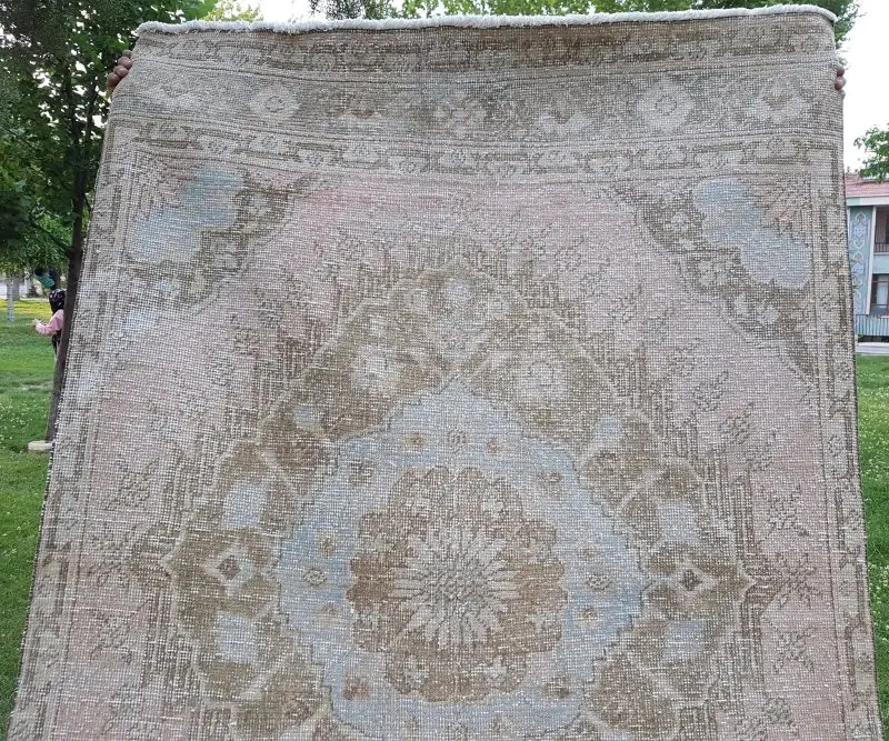 Винтажный английский Oushak Runner коврик Boho шикарный Широкий Коврик для прихожей