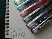 Alta calidad 10 color transparente de gran capacidad tinta lapicero de Gel para estudiante de la Escuela de papelería de oficina bien bolígrafo nuevo