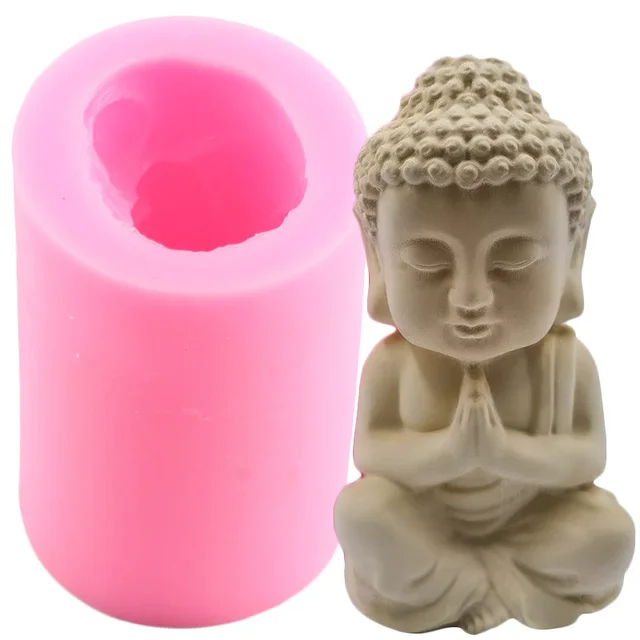 Buddha Tervezés Szilikon Gyertya Penész Diy Kézműves Szappan Gyanta Formák Fondant Sütemény Díszítő Szerszámok Csokoládé Cukorka Polimer Agyag