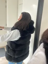Ropa de calle de moda para mujer, cálido Chaleco con capucha de piel sintética, parka, abrigo de oso de peluche esponjoso, abrigo de piel de retales de talla grande 4xl, Invierno 2020