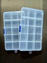 Caja de herramientas de plástico con 15 ranuras para joyería, organizador artesanal, estuche de transporte, cuentas de almacenamiento, F2414