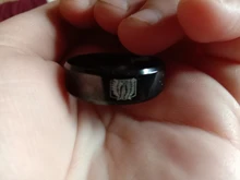 FairLadyHood-anillo de acero inoxidable con alas de la libertad para hombres y mujeres, anillos de dedo con diseño de ataque a Titan, de titanio negro, para aficionados al Anime
