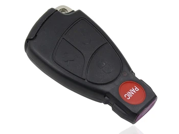 

Remote Key shell 3 buttons more Panic button with blade HU64 trunk battery case without Transponder for Mercede