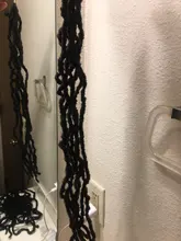 Alibaby-Extensión de cabello sintético para mujer, pelo trenzado negro de imitación de Loc, textura suave y Natural, de 14 a 28 pulgadas