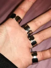 Anillos Pop Punk para hombre y mujer, cadena ajustable multicapa, cuatro anillos abiertos para dedos, de aleación, giratorios, regalo de fiesta