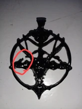 Collar de cadena con colgante de cabeza de cabra y calavera, joyería Vintage, pentagrama, hombre y mujer