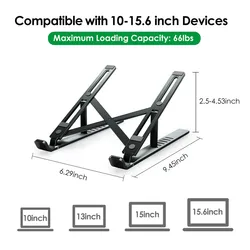 Support pliable en alliage d'aluminium pour ordinateur portable, pour MacBook Pro Air 