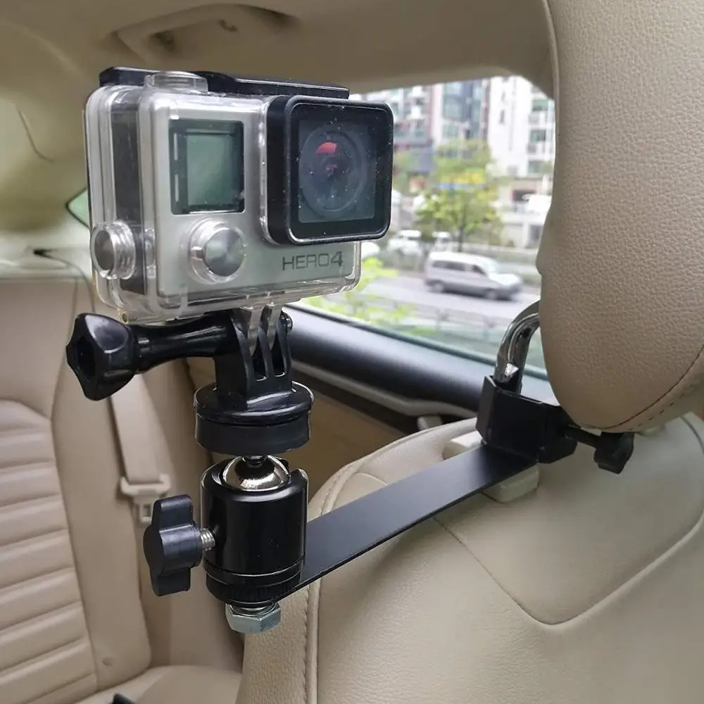 Крепление в подголовник автомобиля с поворотной шаровой головкой для камеры Gopro