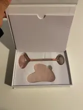 Rodillo de Jade de cuarzo rosa para masaje Facial, masajeador adelgazante Facial, piedra de Jade Natural, conjunto de belleza para el cuidado de la piel