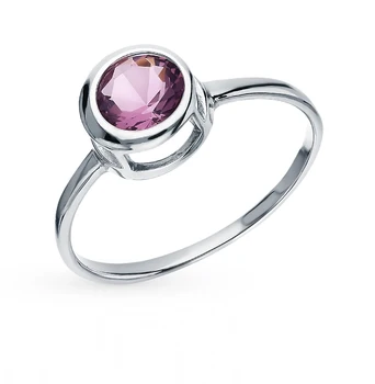 

Silver ring with amethyst sunlight