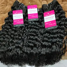 Encaje Frontal transparente con mechones, extensiones con ondas al agua, mechones con Frontal Miss Cara 100%, cabello humano Remy