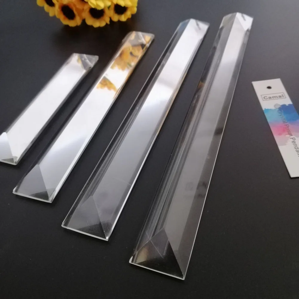 Colgantes De Cristal Rectangular Para Lámparas (5 Uds) - Varios Tamaños, Ideal Candelabros Y Decoración