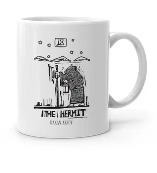 

Personalized Tarot The Hermit (Mysterious Man) White Mug Cup