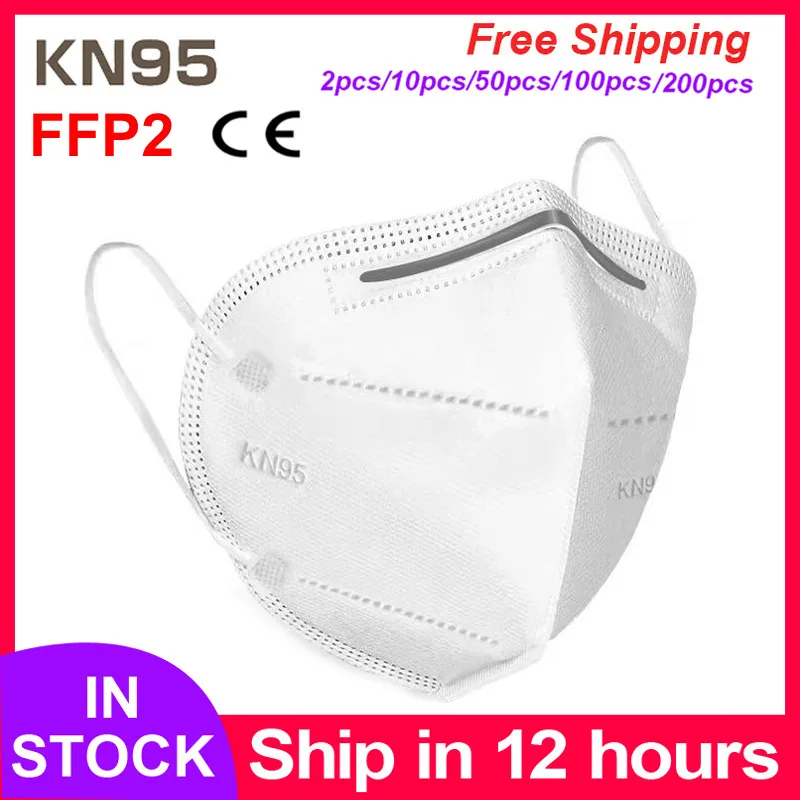 Masques faciaux KN95 ffp2, lot de 10 à 30 pièces