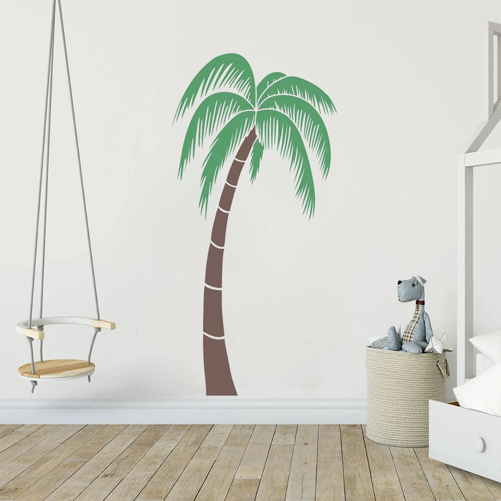 

Palm Tree Wall Decals Tropical Beach Decoration Stickers Removable Vinyl Bedroom Livingroom Murals Poster HJ0995