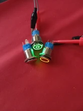 Switch Ring-Lamp-Power Symbol-Button Led-Light Metal 16mm Waterproof Self-Lock NO 1NO1NC