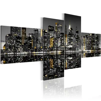 

Picture-shimmer gold skyscrapers-100x45 cm