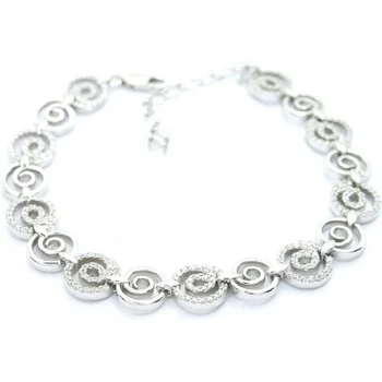 

Volga jeweler bracelet with 234 cubic zirconia Silver