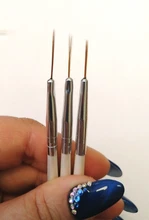 3 uds delineador para decoración de uñas juego de bolígrafos para pintar 3D consejos de acrílico DIY pinceles para Gel UV Kit de dibujo línea francés diseño de uñas de arte herramienta
