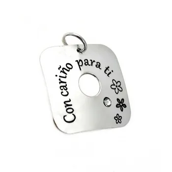 

Pendant 925 Sterling silver m sheet WITH AFFECTION FOR YOU flowers [AC0353]