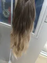 GEMMA-pelucas de cabello largo ondulado para mujeres negras, pelo sintético de parte media, para fiesta diaria, Cosplay, resistente al calor